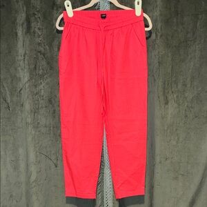J. Crew Womens Bright Pink/Coral Linen Ankle Pants (new without tags)